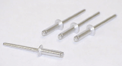 QTY 500 – 1/8" Dia. X 1/8" Grip Range Aluminium Pop Rivets – Domed Head – ABA42